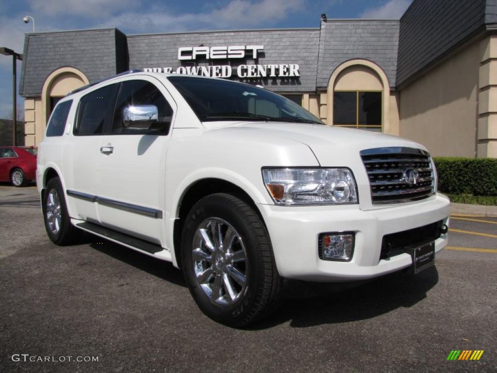 2008 QX 56 - Tuscan Pearl White / Stone photo #1