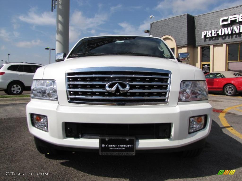 2008 QX 56 - Tuscan Pearl White / Stone photo #2