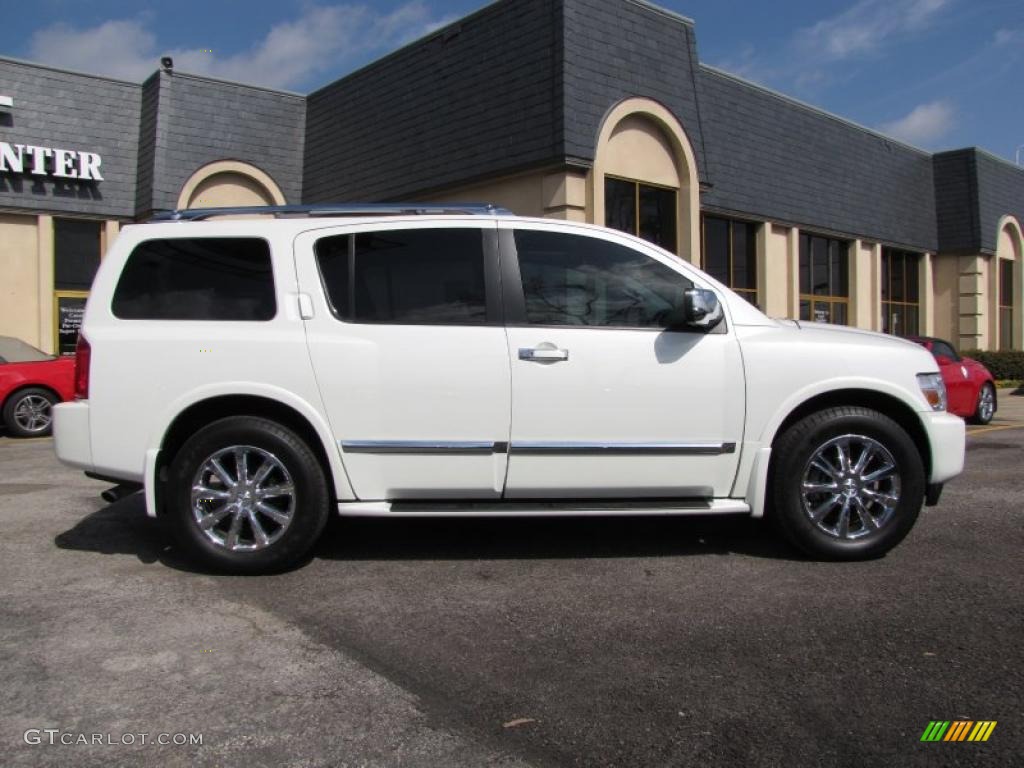 2008 QX 56 - Tuscan Pearl White / Stone photo #7