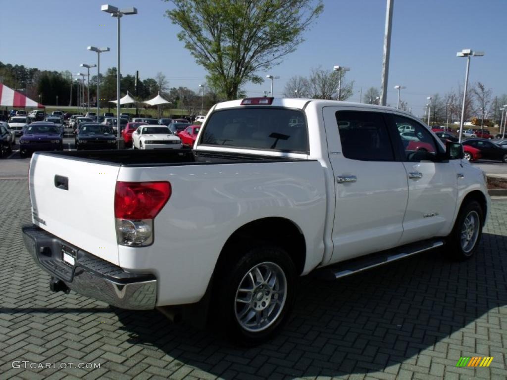 2007 Tundra Limited CrewMax - Super White / Beige photo #5