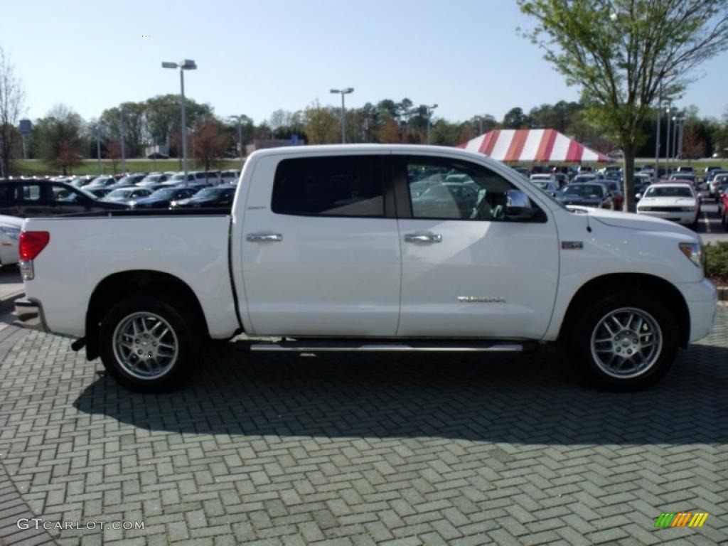 2007 Tundra Limited CrewMax - Super White / Beige photo #6