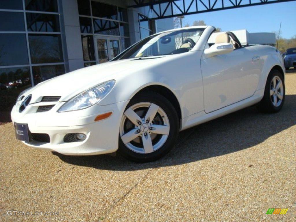 2007 SLK 280 Roadster - Arctic White / Beige photo #2
