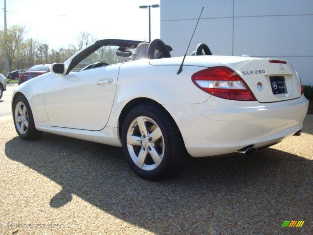 2007 SLK 280 Roadster - Arctic White / Beige photo #5