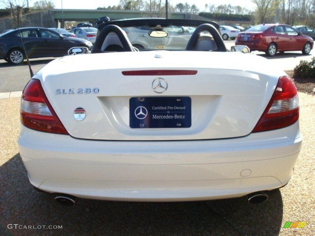 2007 SLK 280 Roadster - Arctic White / Beige photo #6