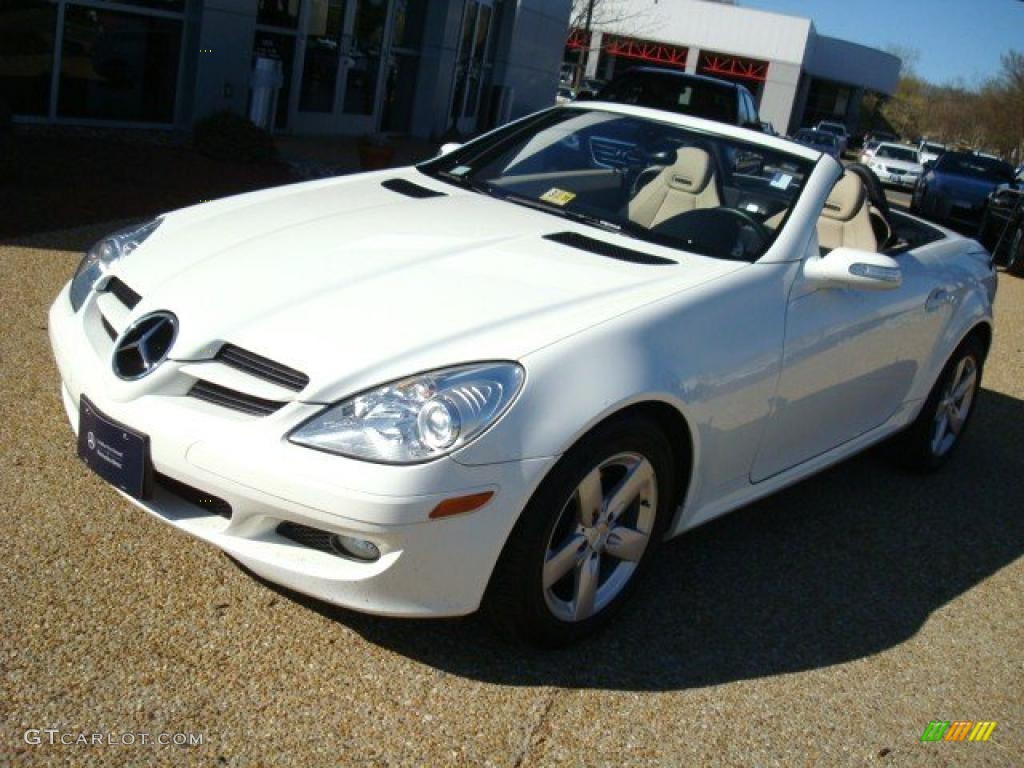 2007 SLK 280 Roadster - Arctic White / Beige photo #11