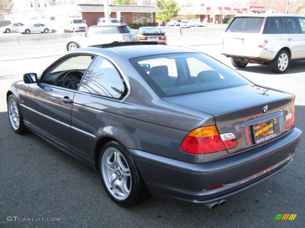 2001 3 Series 330i Coupe - Steel Grey Metallic / Black photo #4