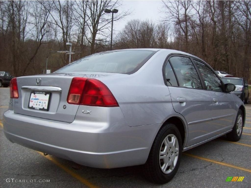 2002 Civic LX Sedan - Titanium Metallic / Gray photo #21