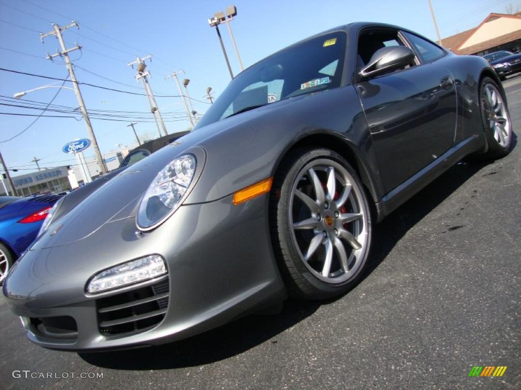 2010 911 Carrera S Coupe - Meteor Grey Metallic / Black photo #1