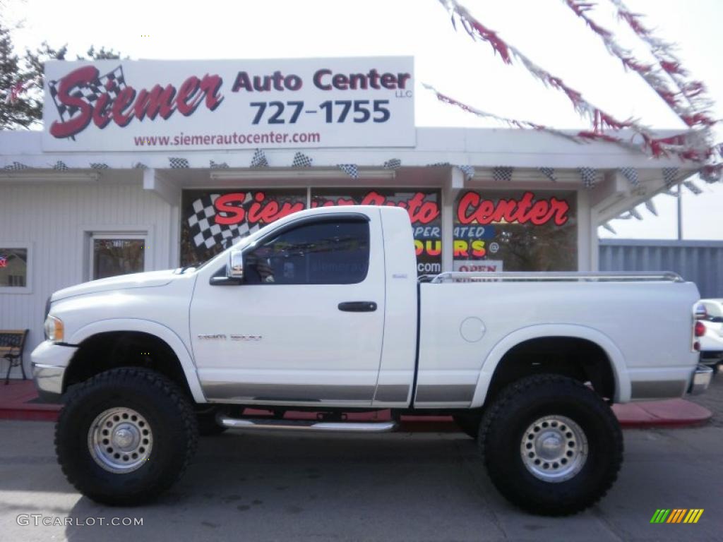 2002 Ram 1500 SLT Regular Cab 4x4 - Bright White / Dark Slate Gray photo #1