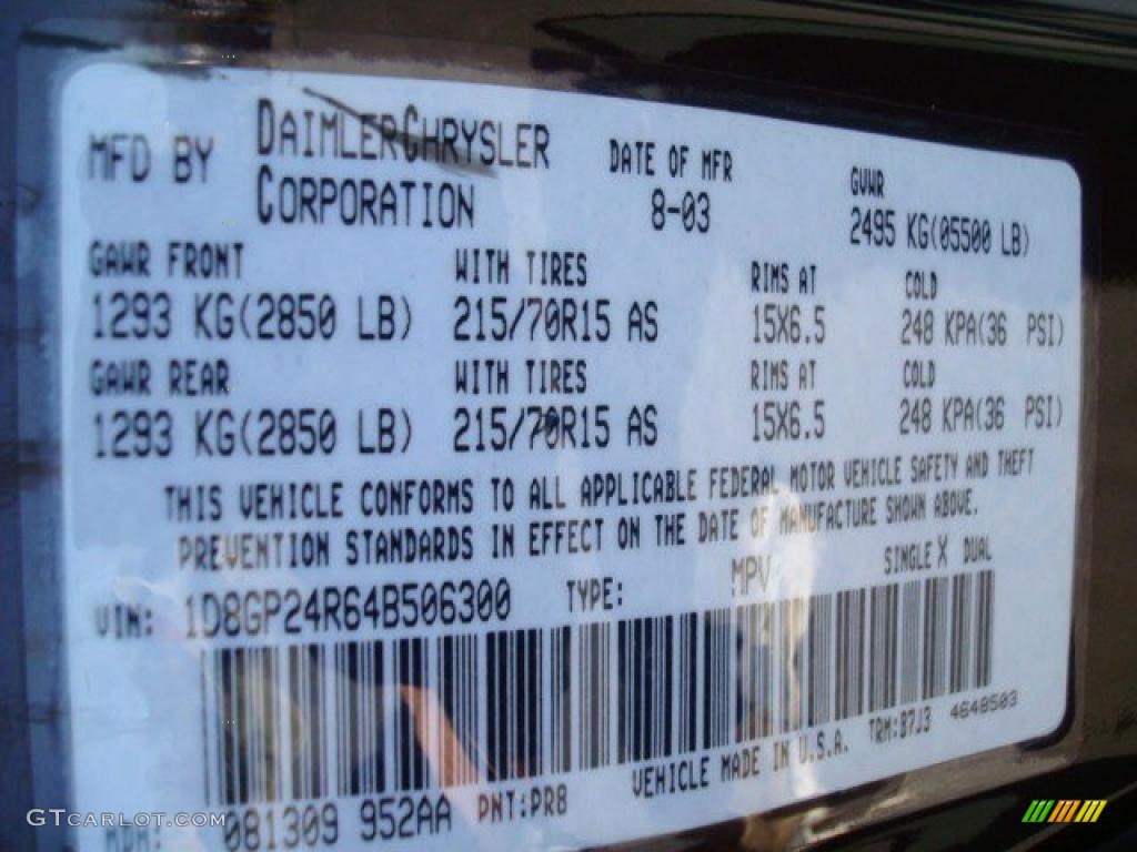 2004 Grand Caravan SE - Deep Molten Red Pearl / Khaki photo #25