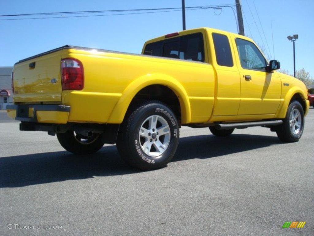 2002 Ranger Edge SuperCab 4x4 - Chrome Yellow / Dark Graphite photo #6