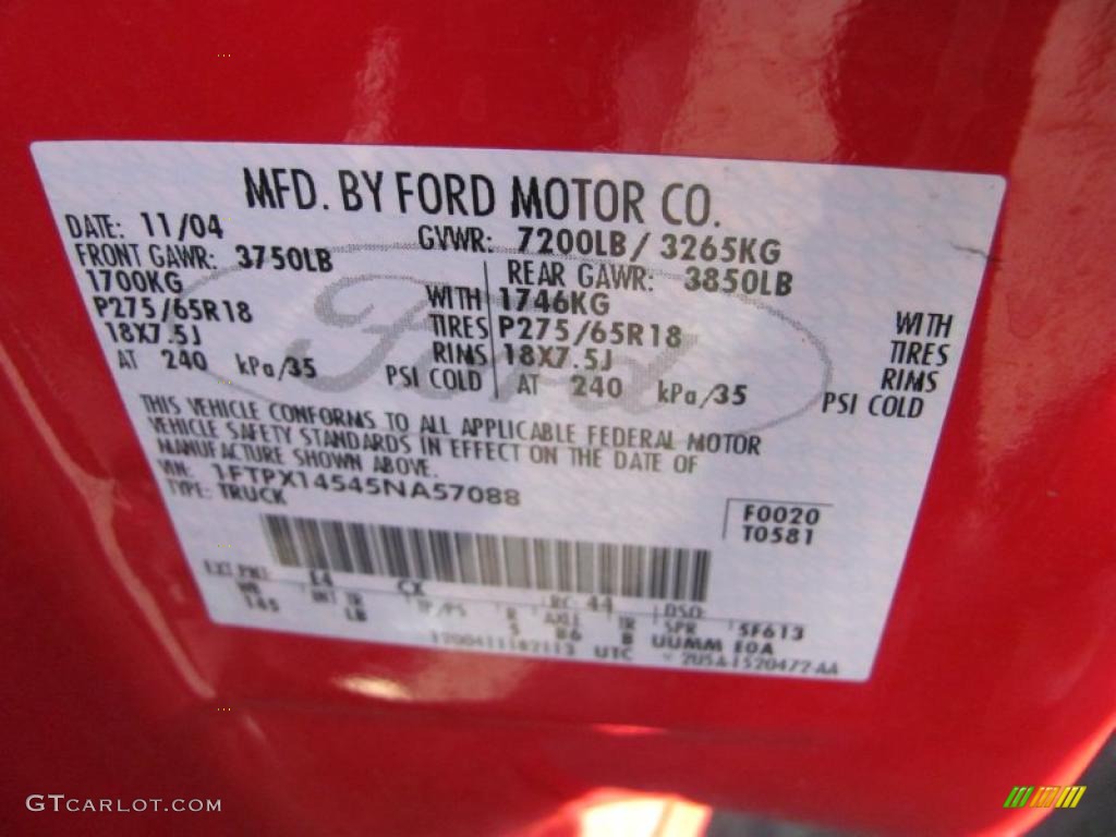 2005 F150 FX4 SuperCab 4x4 - Bright Red / Medium Flint/Dark Flint Grey photo #19