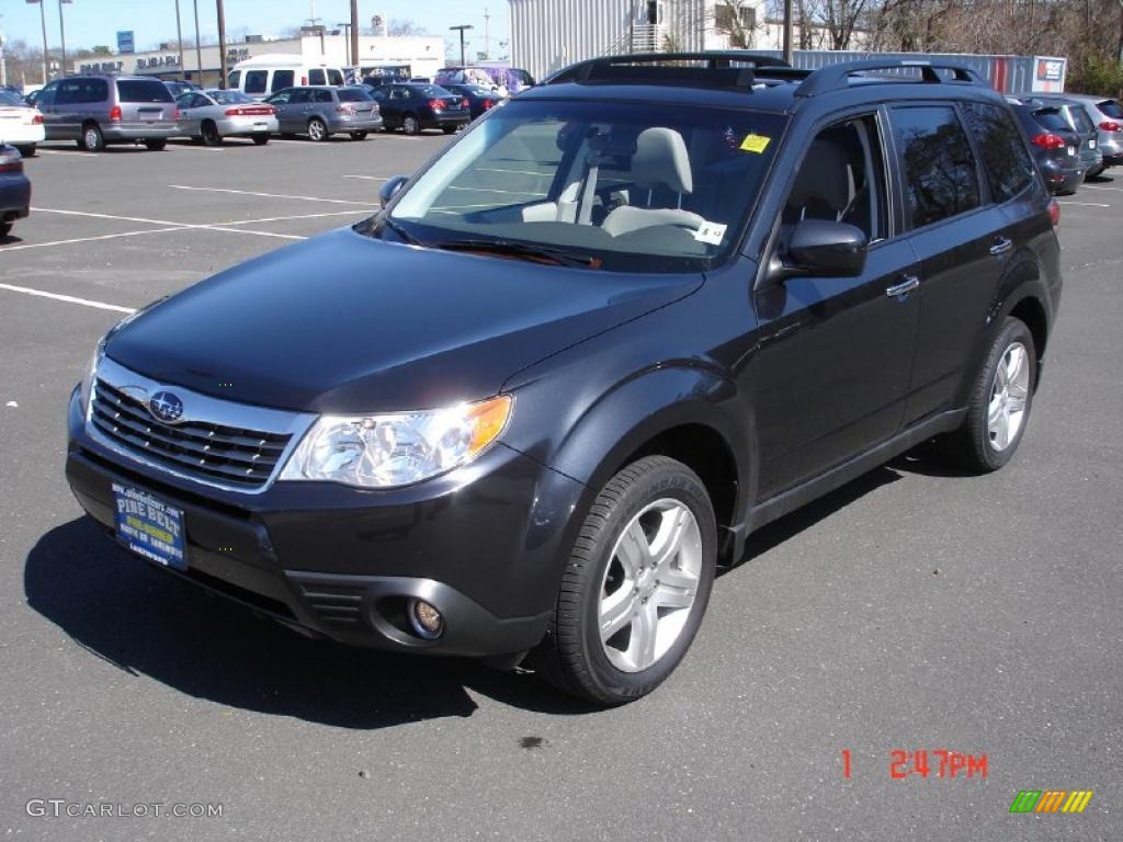 2010 Forester 2.5 X Limited - Dark Gray Metallic / Platinum photo #1