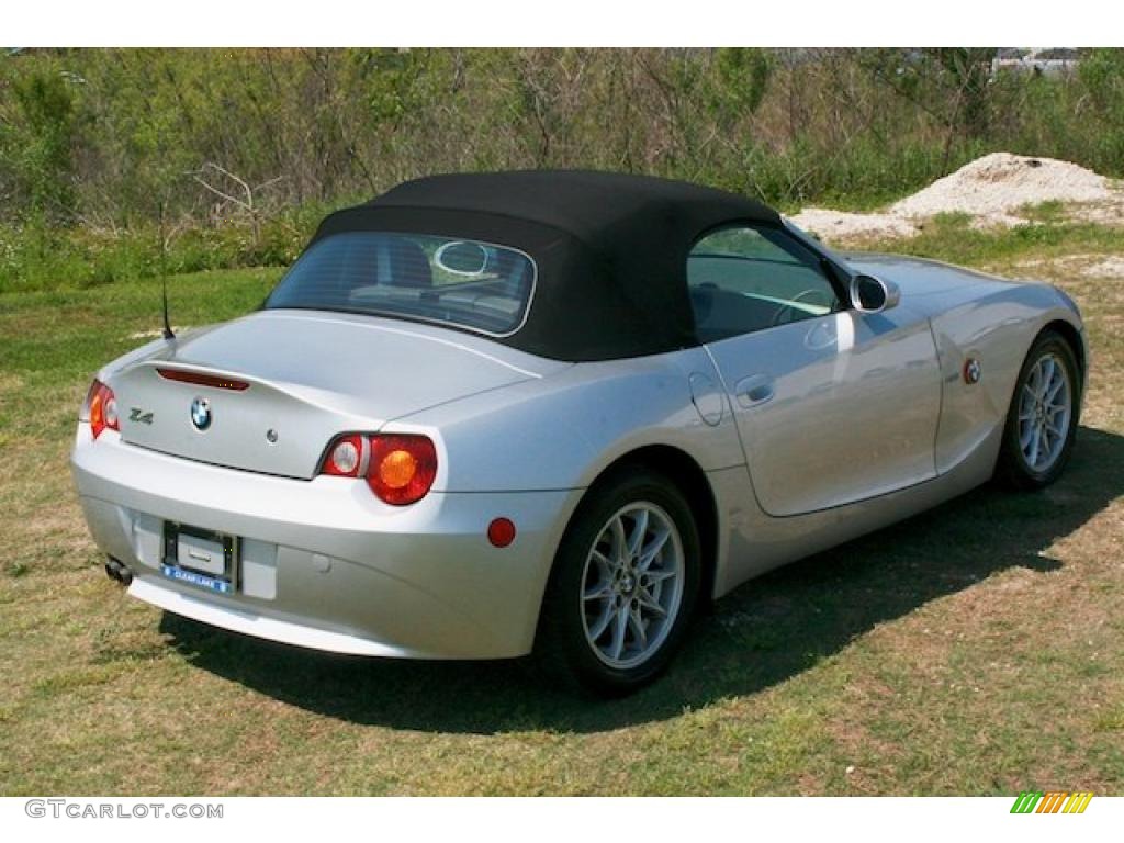 2003 Z4 2.5i Roadster - Titanium Silver Metallic / Red photo #15