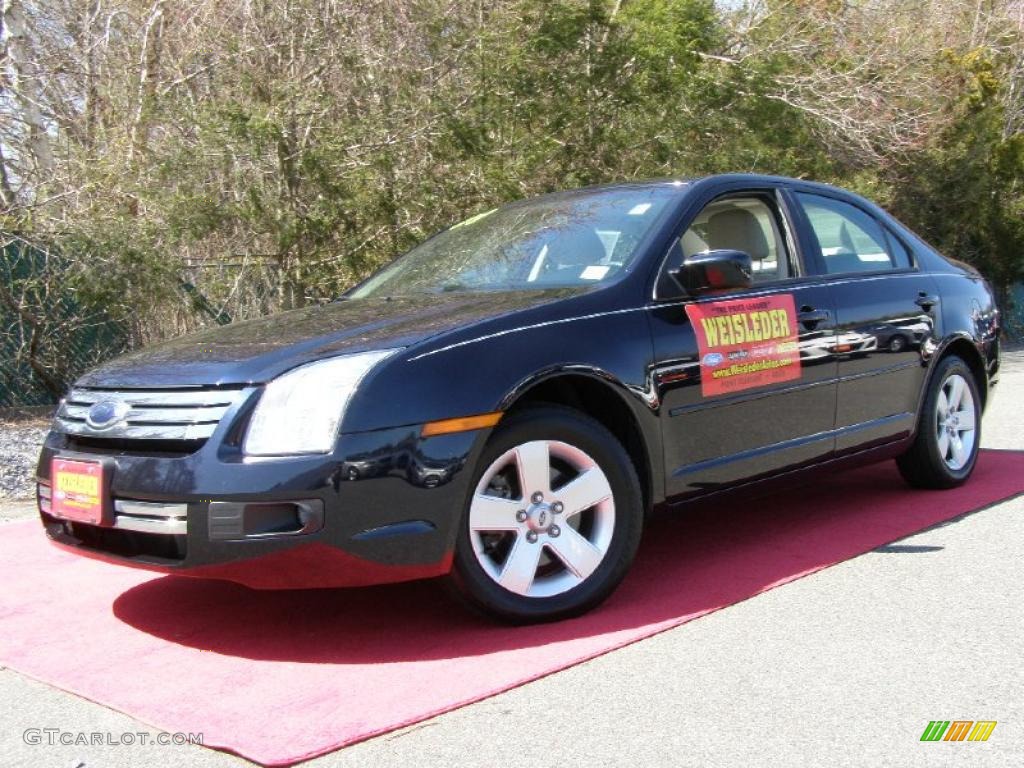 2009 Fusion SE V6 AWD - Dark Blue Ink Metallic / Medium Light Stone photo #1