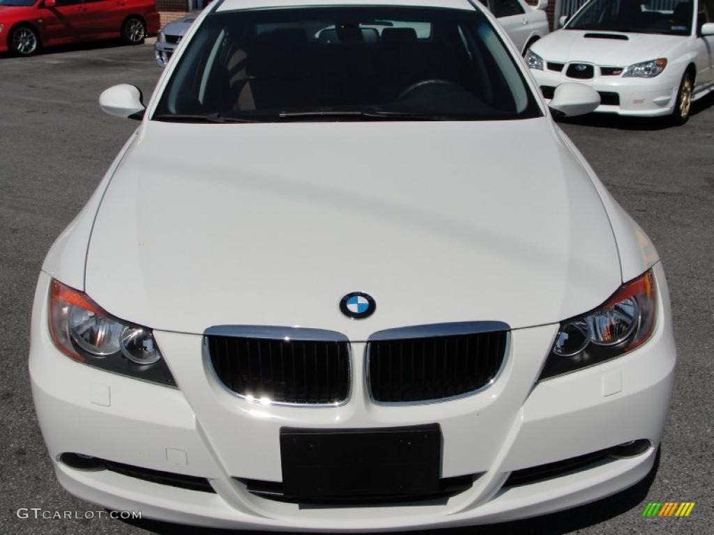 2007 3 Series 328xi Sedan - Alpine White / Terra/Black Dakota Leather photo #2