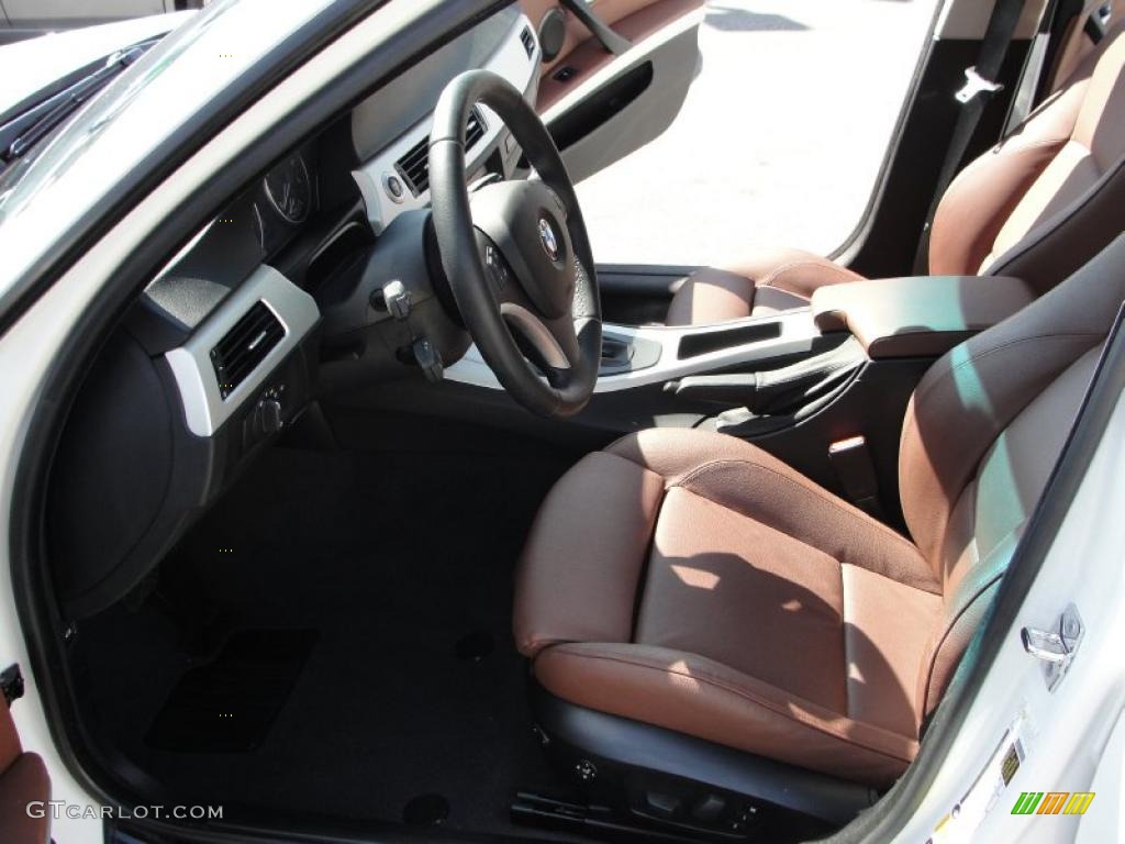 2007 3 Series 328xi Sedan - Alpine White / Terra/Black Dakota Leather photo #11