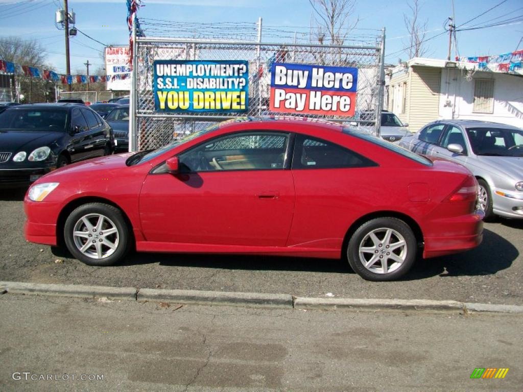 2003 Accord EX V6 Coupe - San Marino Red / Ivory photo #4