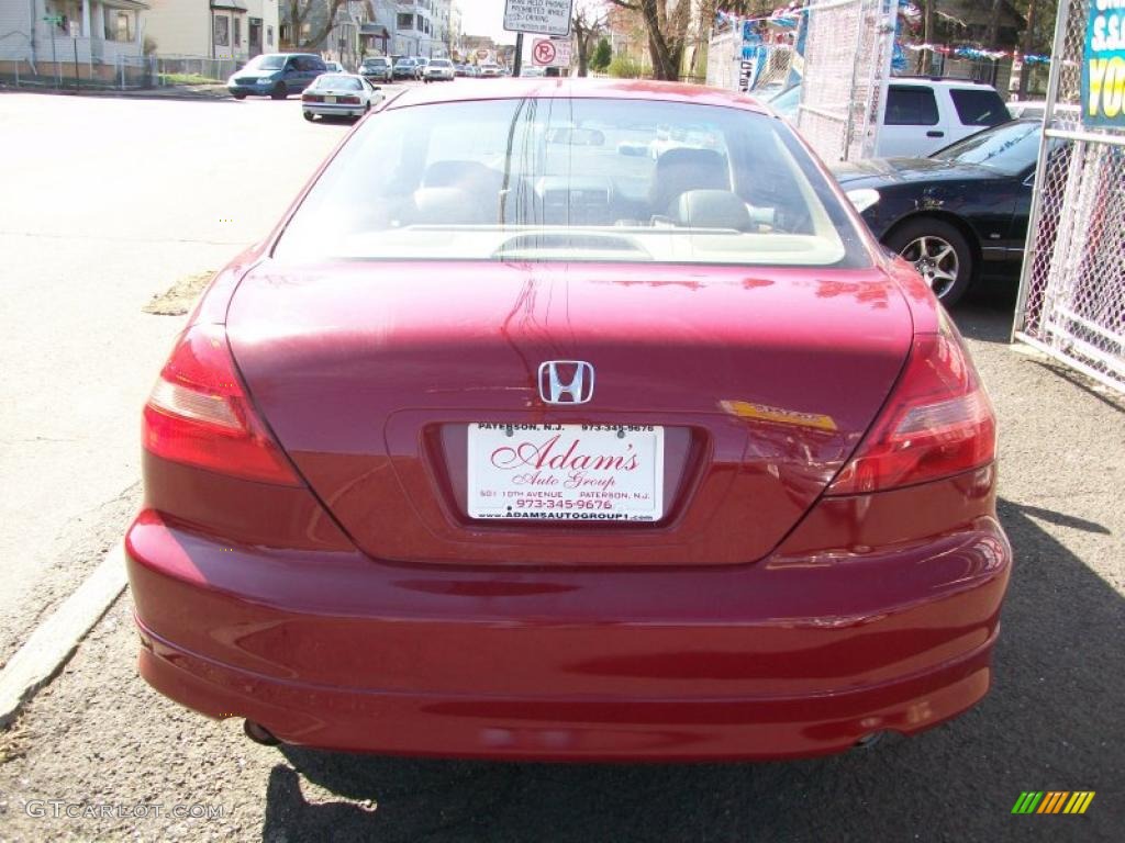 2003 Accord EX V6 Coupe - San Marino Red / Ivory photo #5