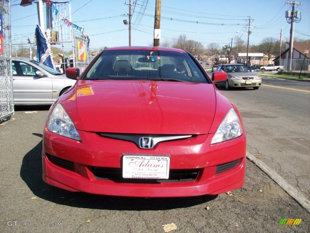 2003 Accord EX V6 Coupe - San Marino Red / Ivory photo #6