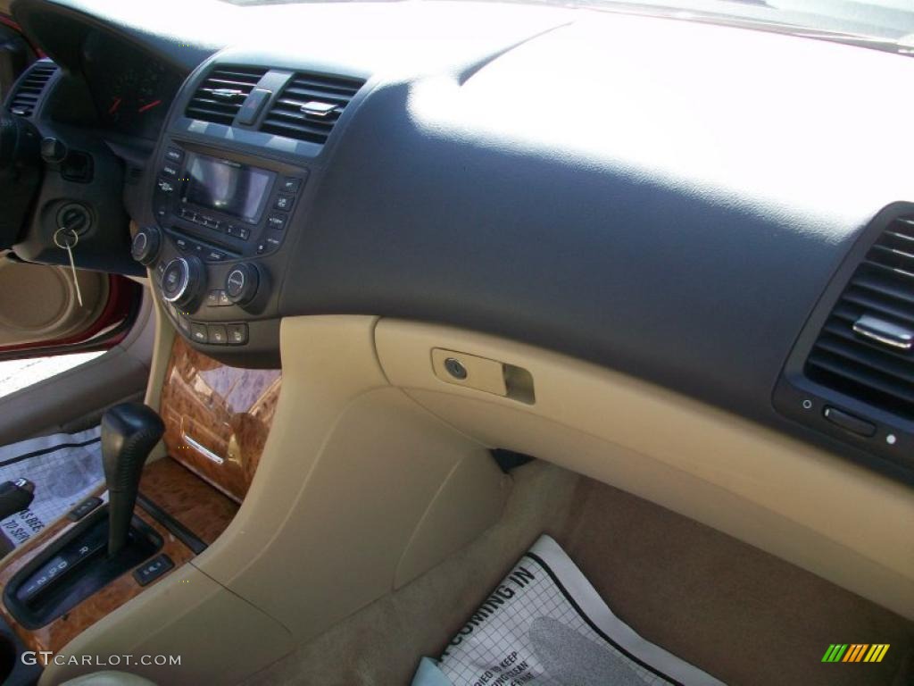 2003 Accord EX V6 Coupe - San Marino Red / Ivory photo #20