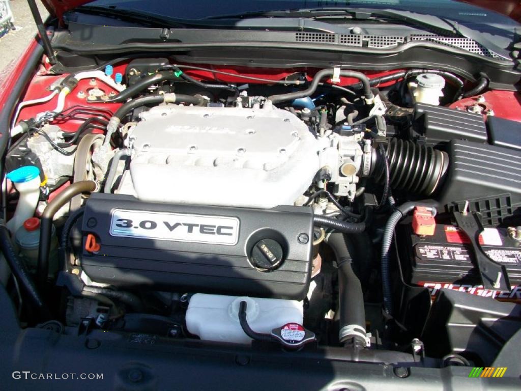 2003 Accord EX V6 Coupe - San Marino Red / Ivory photo #21