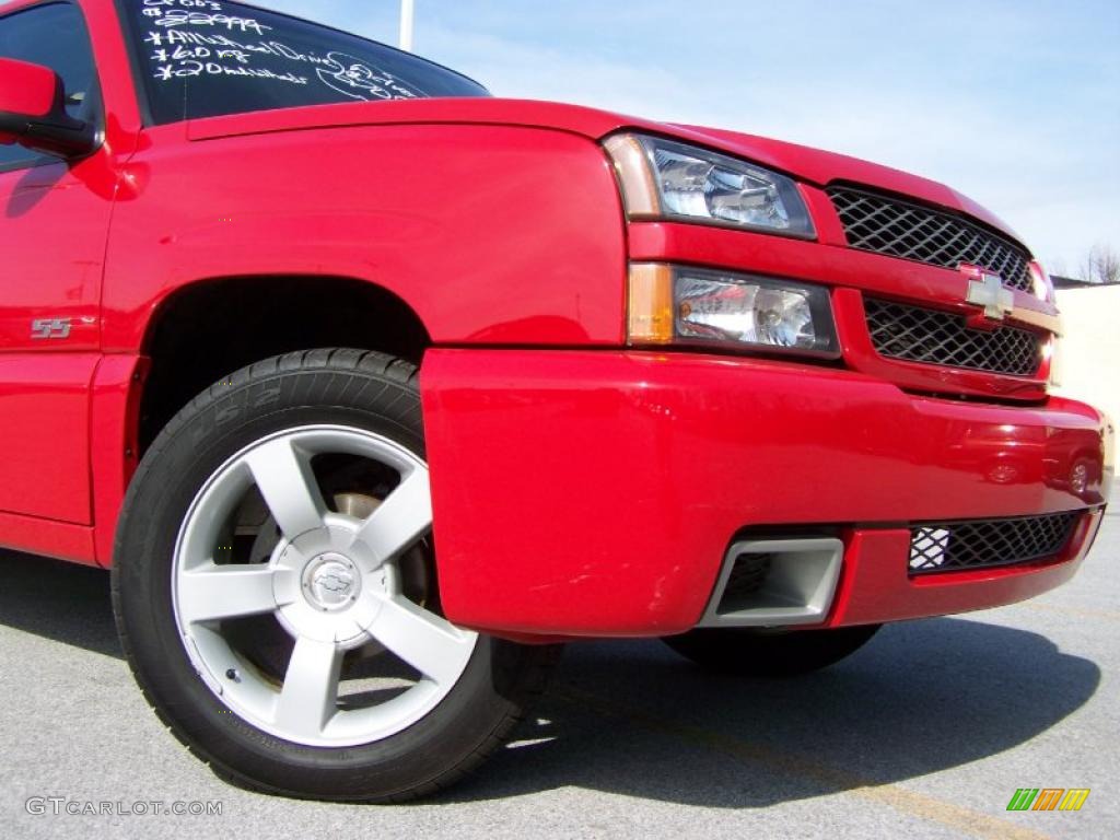 2003 Silverado 1500 SS Extended Cab AWD - Victory Red / Dark Charcoal photo #2