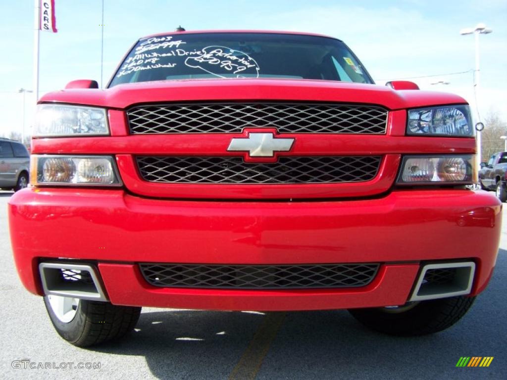2003 Silverado 1500 SS Extended Cab AWD - Victory Red / Dark Charcoal photo #3