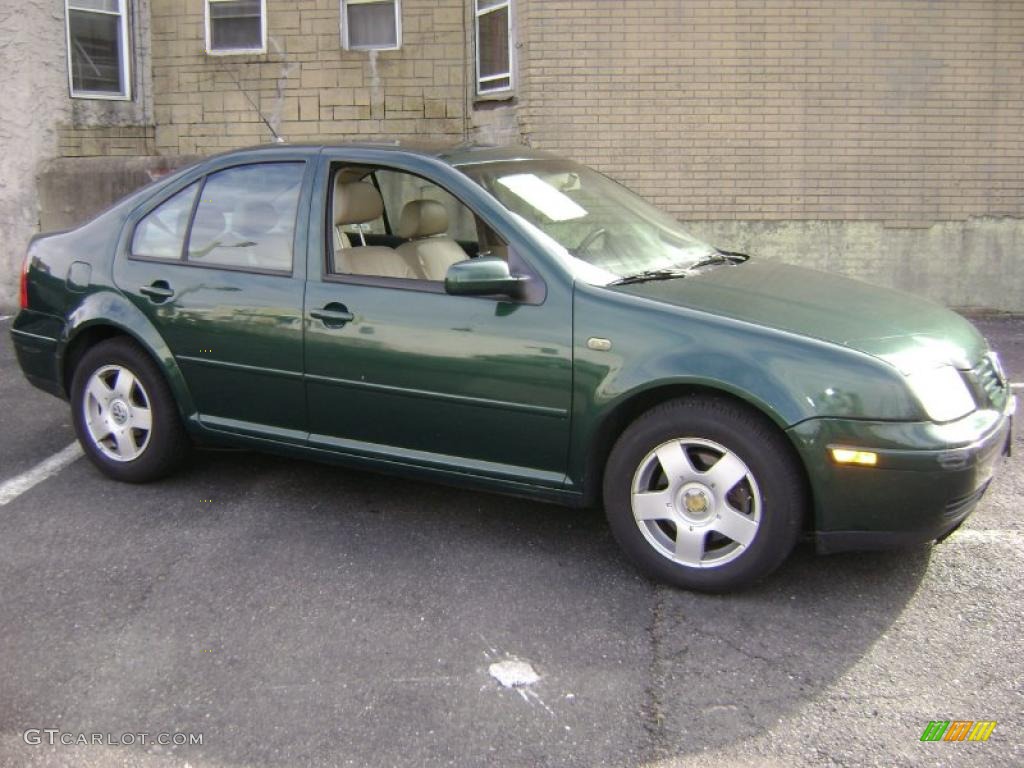 1999 Jetta GLS VR6 Sedan - Bright Green Pearl / Beige photo #4