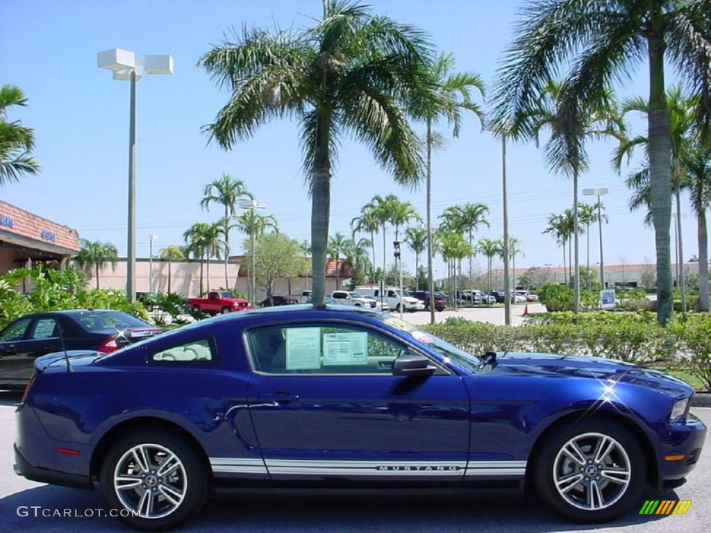 2010 Mustang V6 Premium Coupe - Kona Blue Metallic / Stone photo #2