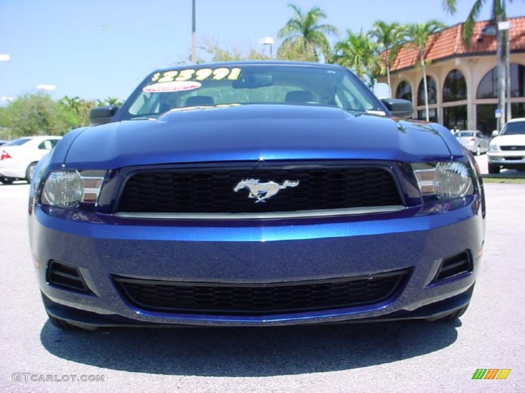 2010 Mustang V6 Premium Coupe - Kona Blue Metallic / Stone photo #8