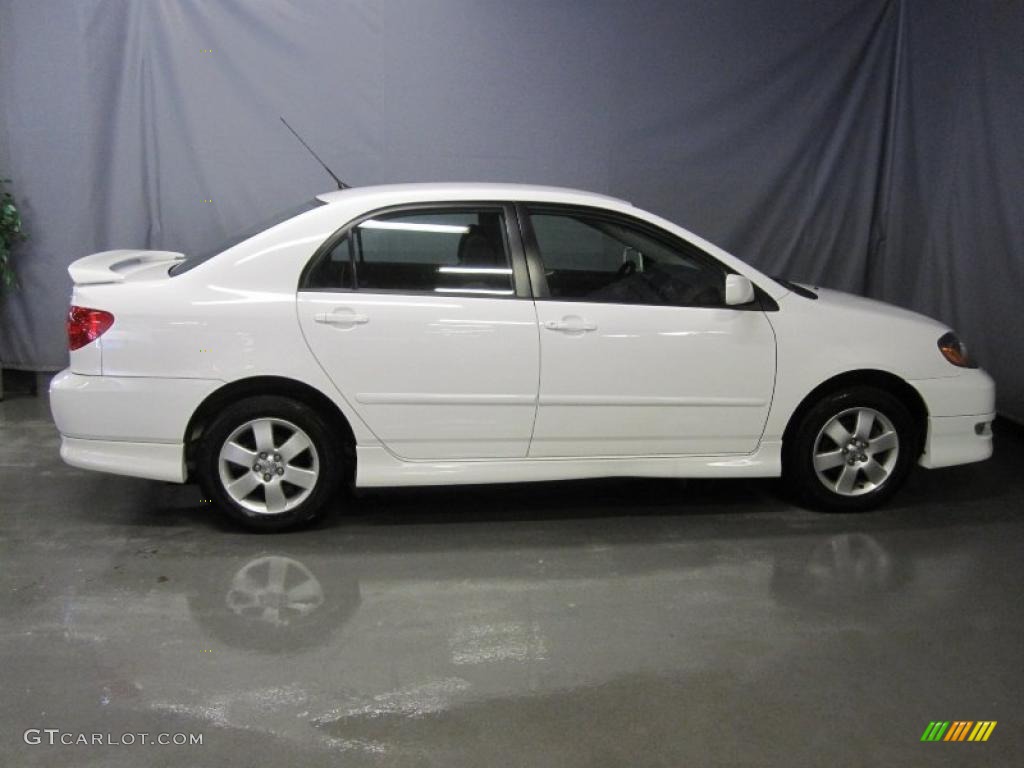 2007 Corolla S - Super White / Dark Charcoal photo #4