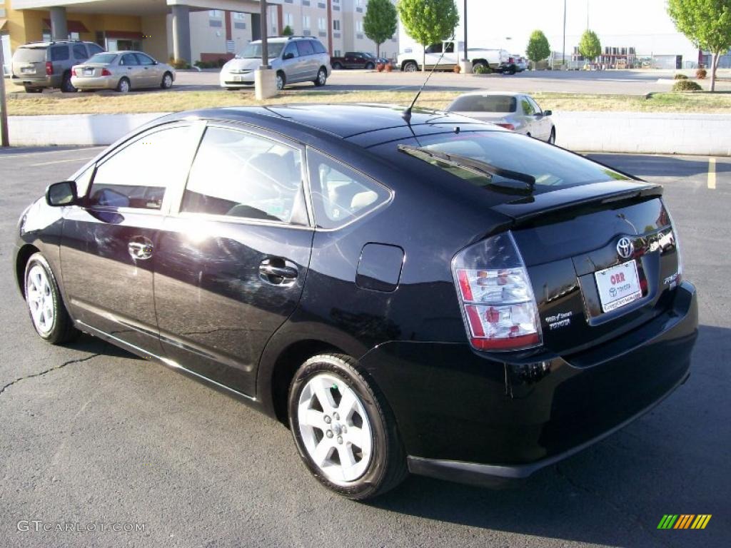 2005 Prius Hybrid - Black / Ivory/Brown photo #3