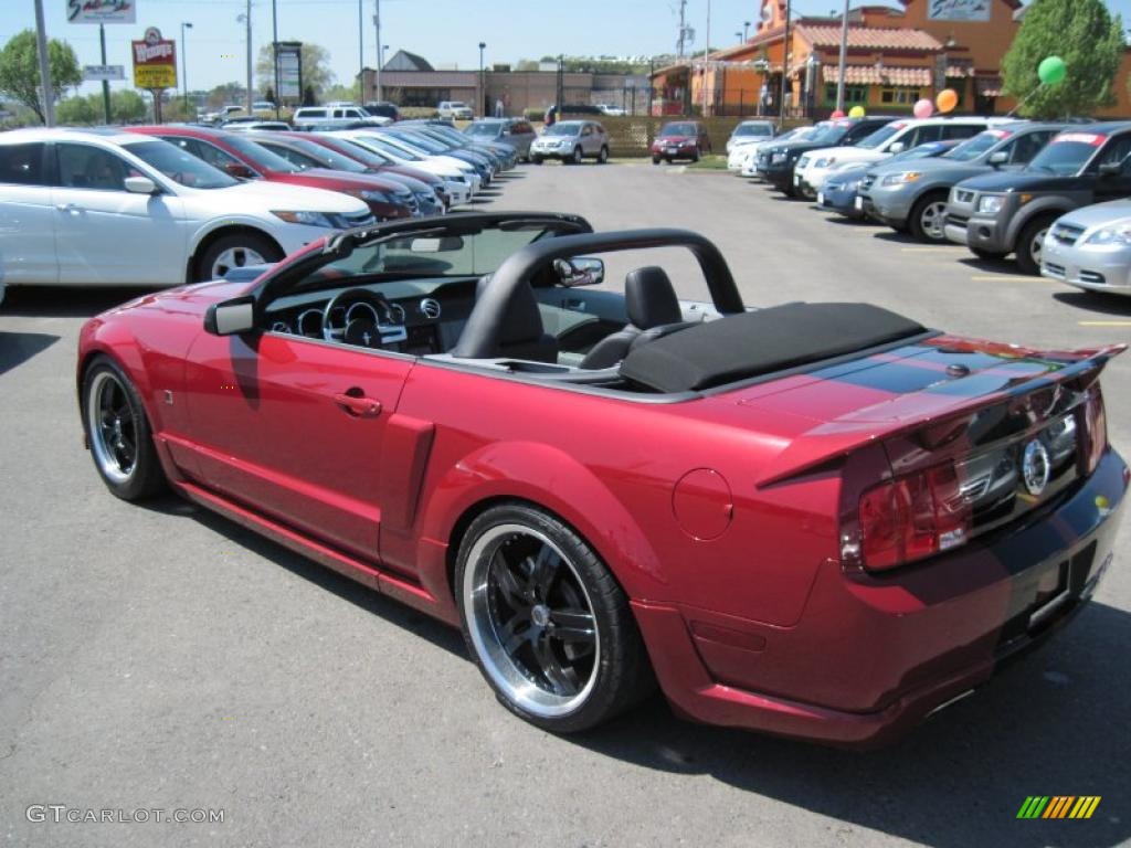 2008 Mustang GT Premium Convertible - Dark Candy Apple Red / Charcoal Black/Dove photo #3