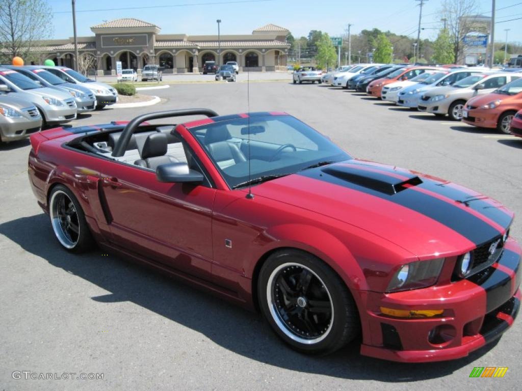 2008 Mustang GT Premium Convertible - Dark Candy Apple Red / Charcoal Black/Dove photo #7