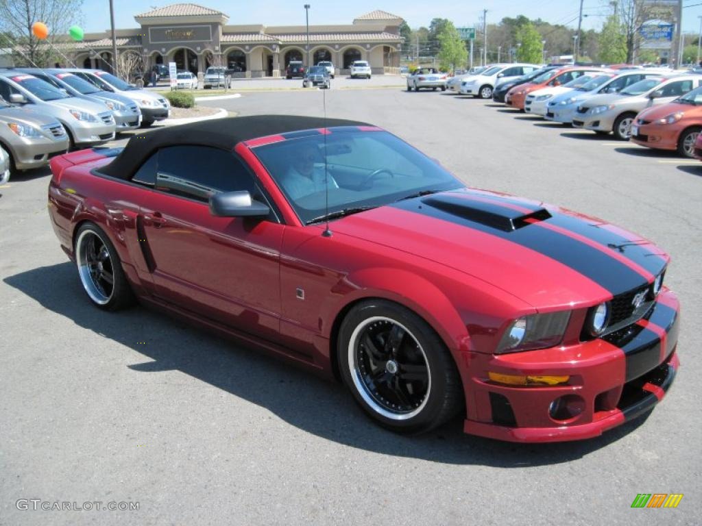 2008 Mustang GT Premium Convertible - Dark Candy Apple Red / Charcoal Black/Dove photo #15