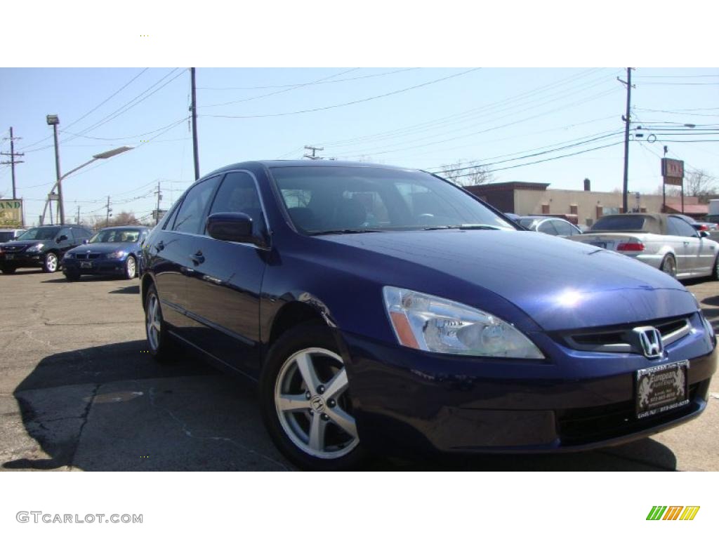2004 Accord EX V6 Sedan - Eternal Blue Pearl / Gray photo #2
