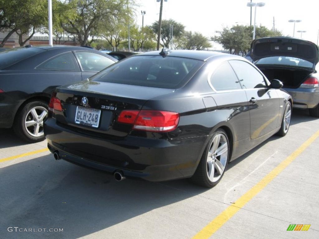 2008 3 Series 335i Coupe - Jet Black / Black photo #4