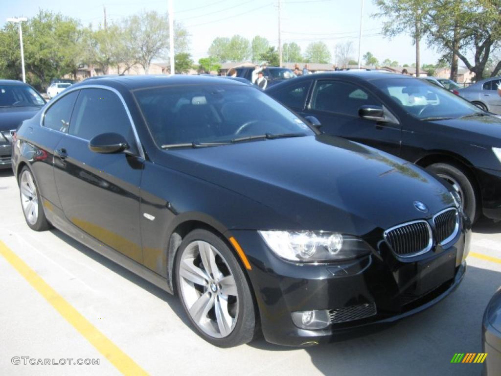 2008 3 Series 335i Coupe - Jet Black / Black photo #5