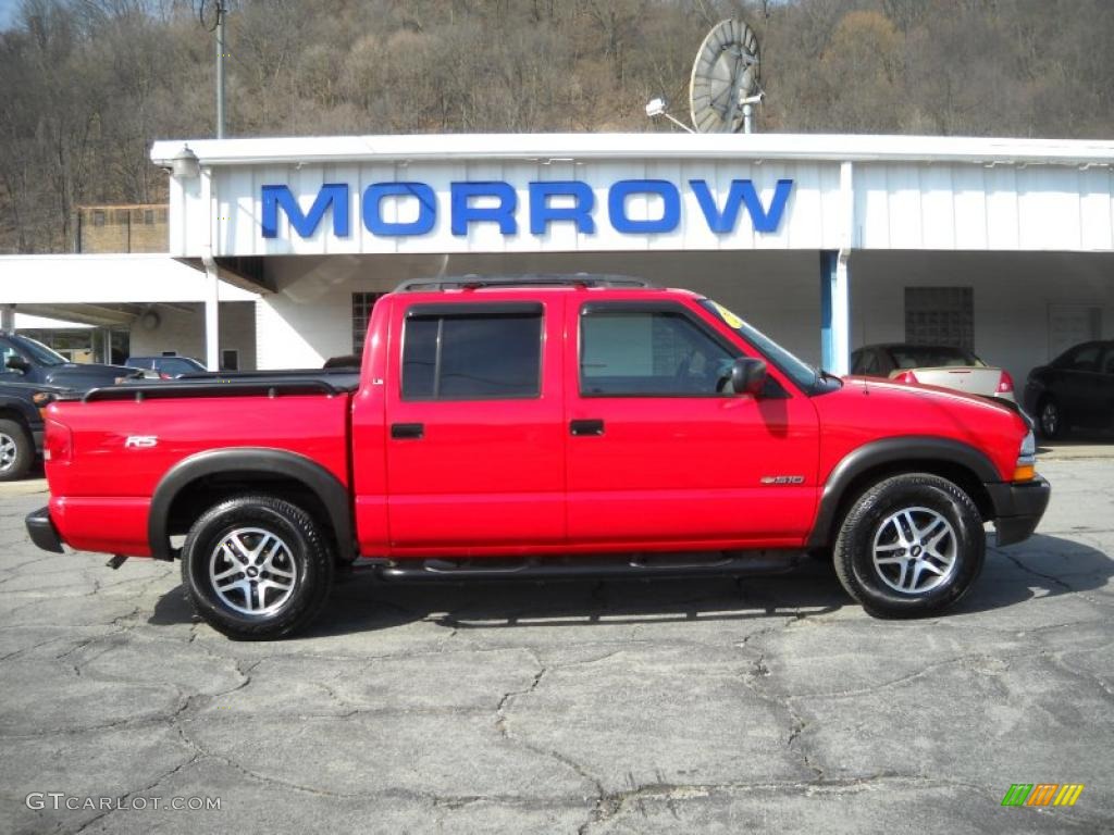 2003 S10 LS ZR5 Crew Cab 4x4 - Victory Red / Graphite photo #1