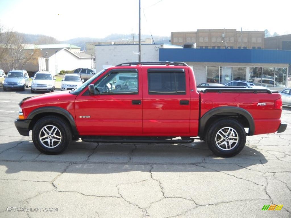 2003 S10 LS ZR5 Crew Cab 4x4 - Victory Red / Graphite photo #5