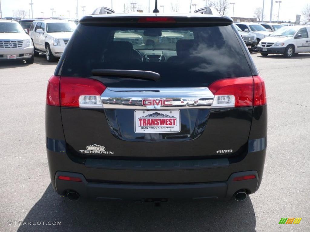 2010 Terrain SLT AWD - Carbon Black Metallic / Light Titanium photo #4