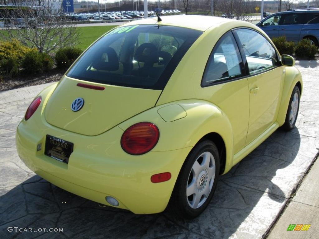 2001 New Beetle GLS Coupe - Yellow / Light Grey photo #8