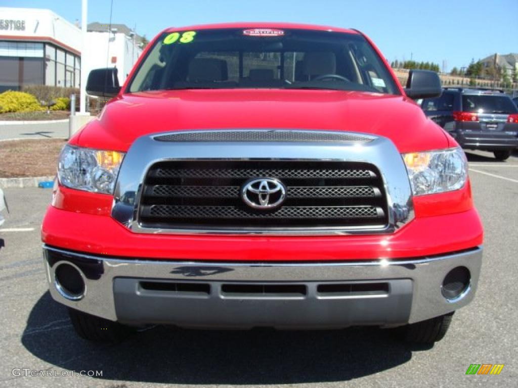2008 Tundra SR5 Double Cab - Radiant Red / Beige photo #2