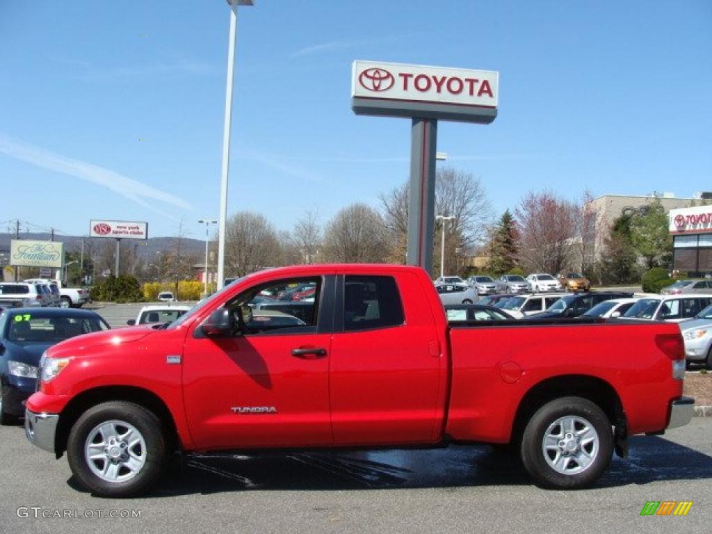 2008 Tundra SR5 Double Cab - Radiant Red / Beige photo #3