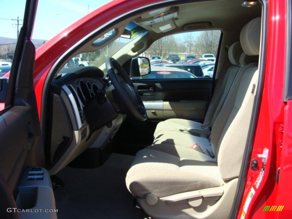 2008 Tundra SR5 Double Cab - Radiant Red / Beige photo #7
