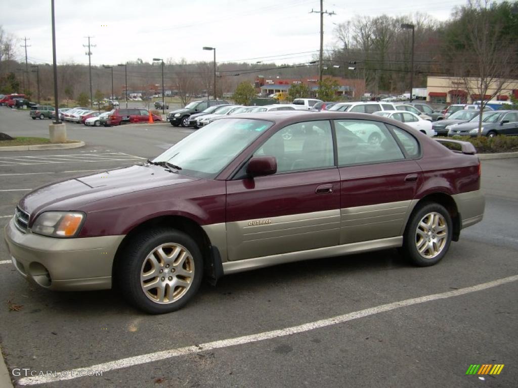 2000 Outback Limited Sedan - Winestone Pearl / Black photo #2