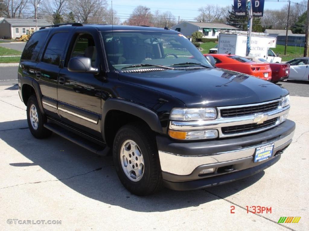 2005 Tahoe LS 4x4 - Black / Tan/Neutral photo #3