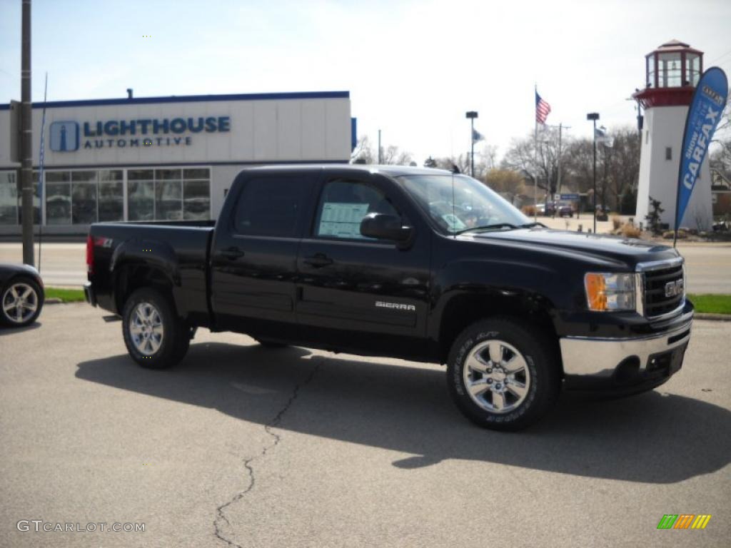 2010 Sierra 1500 SLT Crew Cab 4x4 - Onyx Black / Ebony photo #1