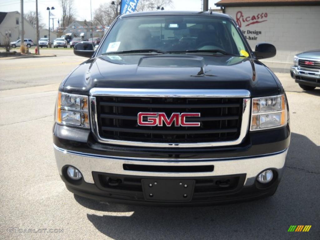 2010 Sierra 1500 SLT Crew Cab 4x4 - Onyx Black / Ebony photo #4